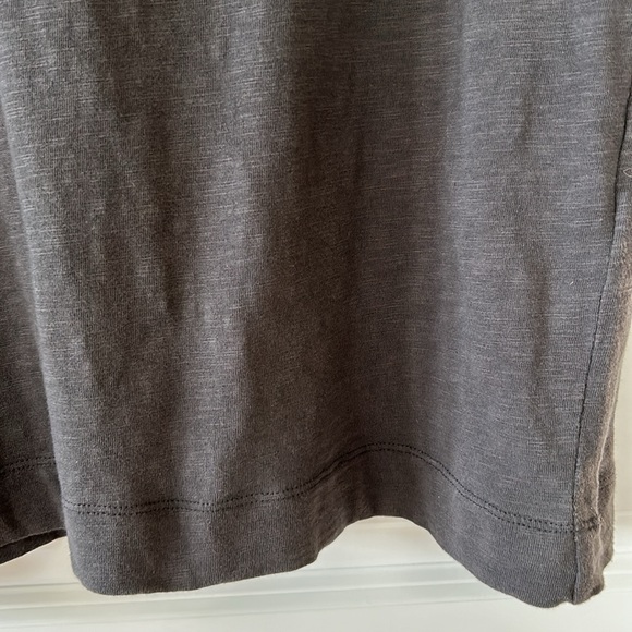 Anthro C&C California Grey Slub Knit Pullover Mini Dress w Cuffed Short Sleeves - Picture 5 of 8